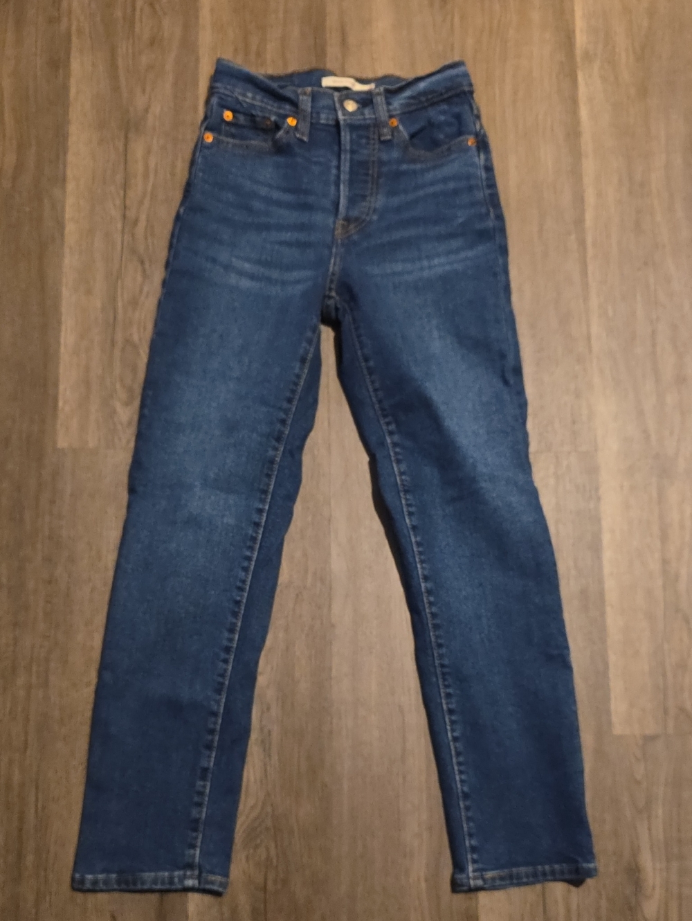 Levi's Wedgie Straight Medium Blue Jeans 25